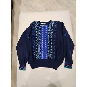 Grannycore Maureen Goldie Design Sweater Multi- color Scotland Women's Size S